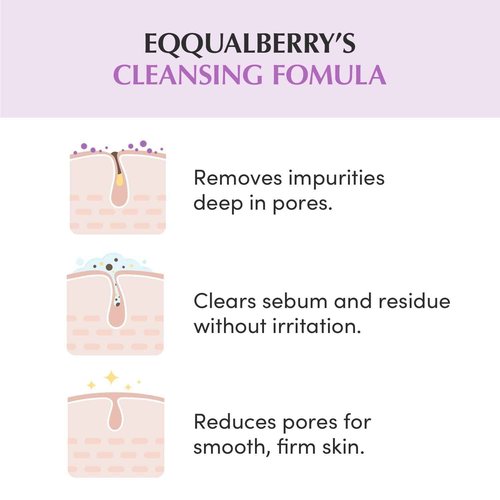 EQQUALBERRY Purple Rice 3-Step Pore Care & Glass Skin Trio – Cleansing Oil, Pack Cleanser & Pore Minimizing Serum | Complete Korean Skincare for Double Cleansing, Pore Refining & Skin Prep