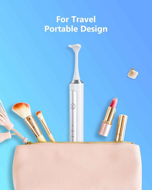Rechargeable Electric Flosser – 4-Speed Dental Flosser with 60 Heads & Tongue Cleaner – contactless Charging Base for Adults & Kids – Dentist-Approved Gum Care & Water Flosser Alternative