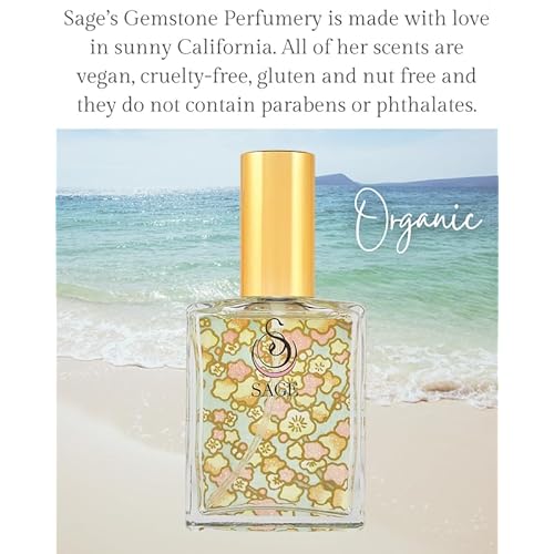 The Sage Lifestyle Pearl Organic Perfume Spray, Vanilla Perfume for Women, Sandalwood, Soft Musk, Gourmand Subtle Soft Fragrance, Luxury Long Lasting Clean Scent Vegan & Cruelty Free Made in USA, 2 oz