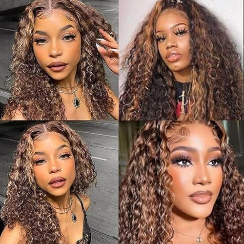 Brown Bundles Human Hair 18 20 22 Inch P4/30 Water Wave 3 Bundles Brazilian Virgin Remy Hair Double Weft Weave Human Hair Extensions