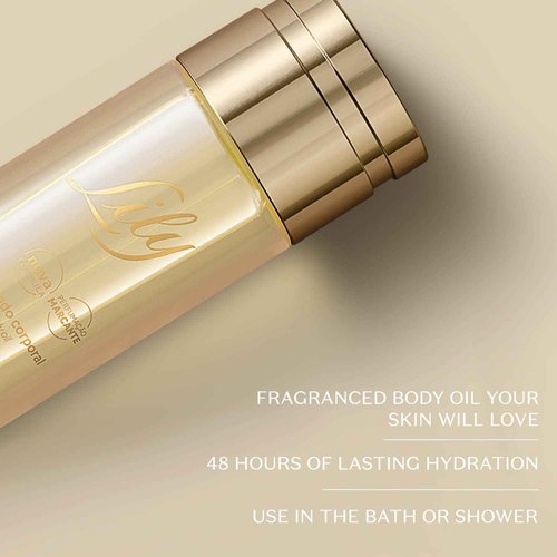 O Boticário Lily Luxury Moisturizing Bundle: Satin Hydrating Body Cream (8.8 oz) & Scented Body Oil (5 oz)