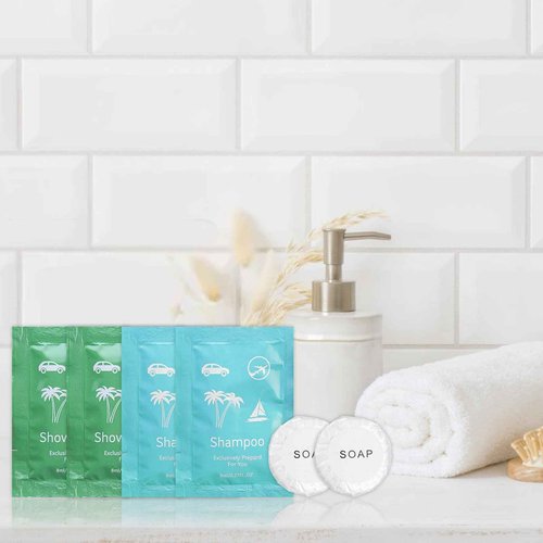 Travel Size Soap and Shampoo,Travel Size Body Wash and Shampoo Bulk 0.28fl Oz,Travel Size Shower Gel Set，Shampoo Bulk Travel Size ,Hotel Supplies Bulk Hygiene Kits for Homeless Hotel (Pack of 100)