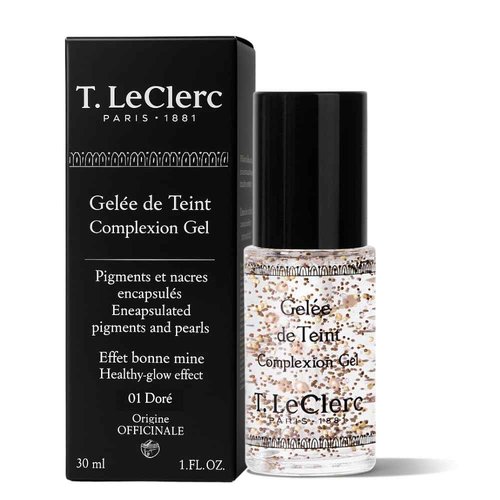 T. LeClerc Tinted Moisturizer Complexion Gel Face, Body Foundation Tint Veil Gel Lightweight, Fresh Texture Soothes Skin Encapsulated Sun 1 oz