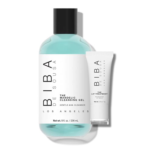 BIBA DE SOUSA Lip Treatment + Mandelic Cleansing Gel Bundle