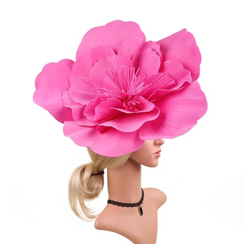 Lovfingu Elegant Tea Party Flapper Accessories for Women Great Gatsby 1920s Headbands for Crafting Vintage Chic Women's Headpiece Fascinators for Women C02-Rose