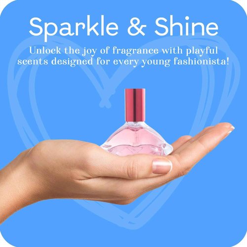 SCENTED THINGS Angel Face Perfume Set for Teen Girls, Body Spray Perfume for Kids, Girls 10-12 & Teenage, Fashion Collection Girl Gift Set, 3 Kissing Lips-Shaped Perfumes