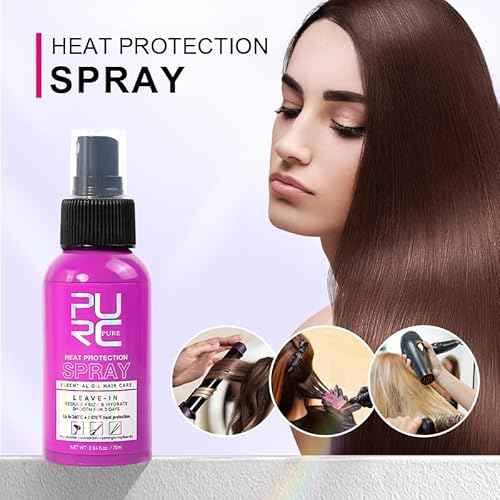 PURC Heat Protectant Spray Coconut Oil Frizz Control & Shine for All Hair Types Thermal Protection up to 470¡ÆF Hair Care