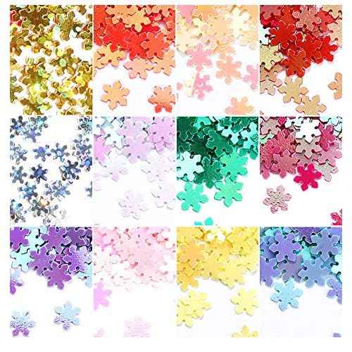 Nail Art Christmas Snowflake 3D DIY Sequins Glitter Manicure Decorations Decals Tips