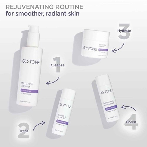 Glytone Mild Cream Cleanser | Exfoliate & Moisturize with 3.4 Free Acid Value Glycolic Acid & Glycerin | Face Wash for Women Removes Makeup & Oil | Face Cleanser for Dry Skin | 13.5 Fl oz.