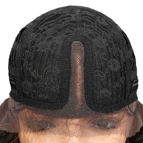 Joedir Lace Front Wigs Ombre Blonde 28'' Long Small Curly Wavy Synthetic Wigs For Black Women 130% Density Wigs(TTPN4/270A/24F)
