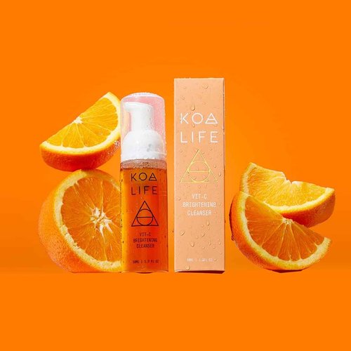 Koa Life Vit-C Brightening Oil 15ML Bundled With Vit-C Brightening Cleanser 50ML | Vit-C Brightening Set | All Natural, Hydrating Face Oil, Anti-Aging, Treats Hyperpigmentation, Brightens Skin Tone