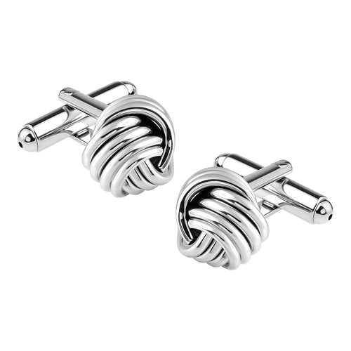 LeCalla 925 Sterling Silver Love Knot Cufflinks Men's Jewelry Gifts for Dad, Father, Grandfather - Wedding, Business Shirt Accessories, Father's Day