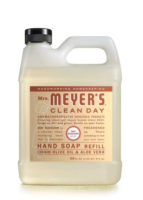 Mrs. MEYER'S Liquid Hand Soap New Everyday 6 Scent Variety Pack Refills, 1 Rainwater, 1 Oat Blossom, 1 Plumberry, 1 basil, 1 lavender, 1 Lemon Verbena, 1 CT