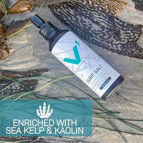 VOLT Surf Sea Salt Spray for Hair & Beard ? Natural Volumizing & Texturizing Spray with Activated Charcoal, Kaolin & Sea Kelp ? Aerosol-Free, Travel-Size - Fragrance Free, 2.7 Fl Oz (80ml)