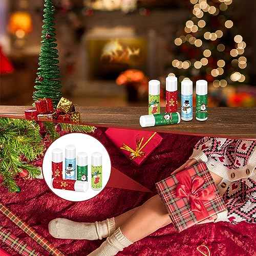 Sosation Holiday Christmas Lip Balm Bulk Jasmine Flavored Christmas Gifts Stuffer Moisturizing Lip Balms Stocking Gift, Lip Care, Christmas Party Supplies(40 Pcs)