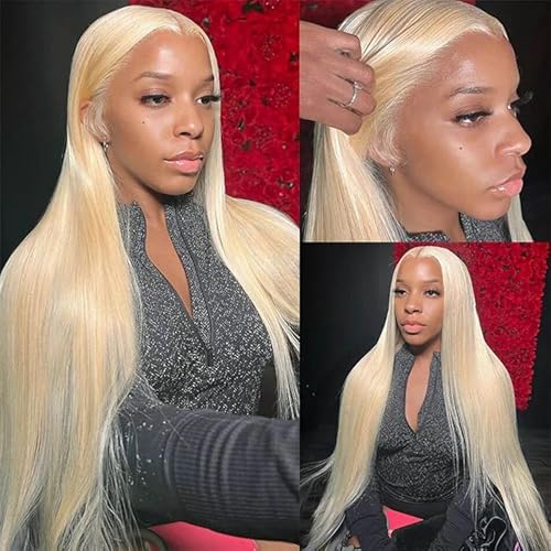 613 Lace Front Wigs Human Hair 200 Density Blonde Wig Human Hair 613 Straight Frontal Wigs Human Hair Pre Plucked For Women 13x4 Honey Blonde HD Lace Frontal Wig 24 Inch