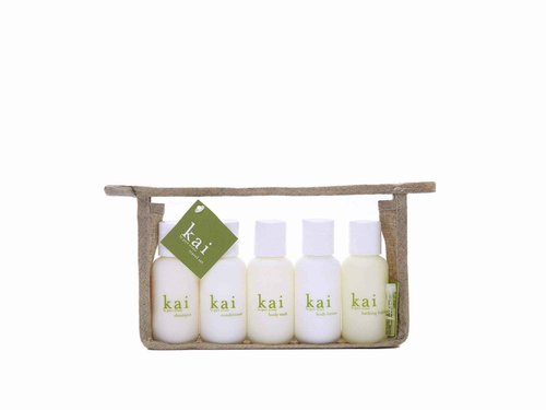 kai Bath And Shower Travel Set, TSA approved, vegan, cruelty free, made in the usa