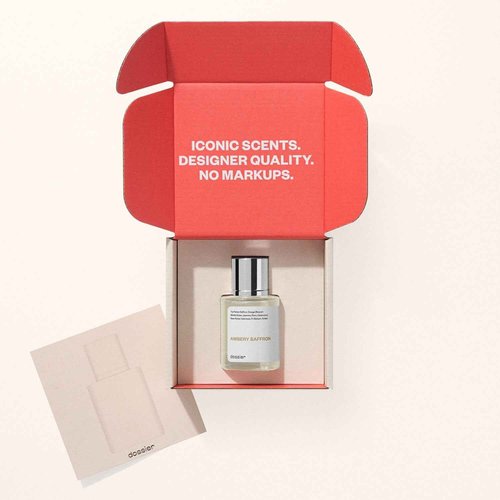 Dossier - Ambery Saffron 1.7 Fl Oz (50ml) - Eau de Parfum - Inspired by B.accarat R.ouge 540 - Vegan, Unisex Perfume Spray