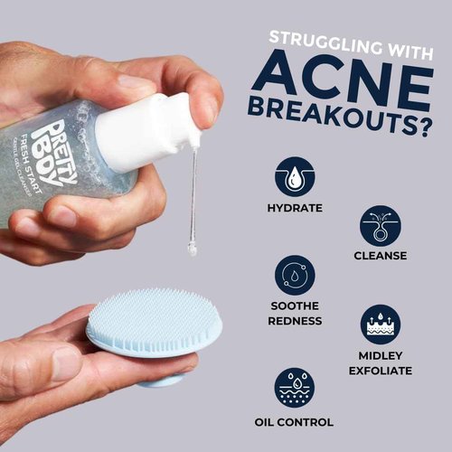 Prettyboy Face Revival Gel Moisturizer For Men & Fresh Start Gentle Face Cleanser Bundle, Hydrating Cream & Cleanser That Refreshes Dry Skin, Irritation, & Redness - 2 Count