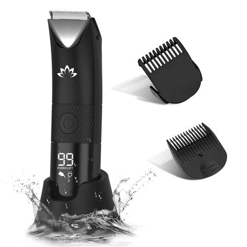 RESUXI Manscape Ball Trimmer for Men,Body& Pubic Hair Trimmer and Groin Hair Shaver, Bikini Trimmer Women,Smooth Shaving, Lightweight with Travel Lock, IPX7 Waterproof Wet/Dry Shaving, LED Display