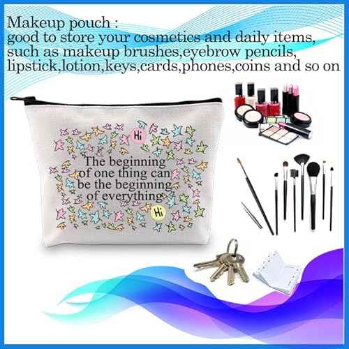 PXTIDY Heart Stop TV Show Makeup Bag LGBTQ Gift The Beginning Of One Thing Can Be The Beginning Of Everything