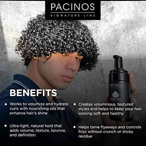 Pacinos Signature Line Curl Enhancing Mousse - Light Hold Hair Mousse and Styling Foam