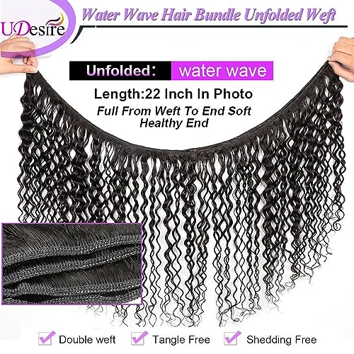 Water Wave Bundles Wet and Wavy Bundles 100% Unprocessed Brazilian Virgin Hair Water Curly Hair Extensions for Black Women 16 18 20inch