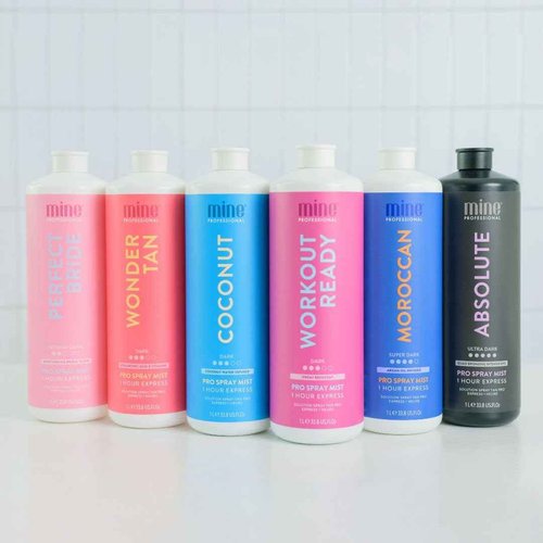 MineTan Spray Tan Solution | Perfect Bride | Best Wedding Bridal Sunless Tanning Solution | Natural, Long Lasting Medium Bronzed Glow | Intensely Moisturizing Salon Professional Formula | 33.8 Fl Oz