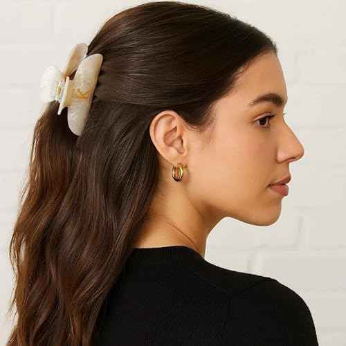 Teen Girl Gifts Trendy Stuff - Initial Cute Hair Clips, Letter Elegant Hair Claw Clips, Fashion Glitter Claw Clips Durable Hair Clips, Birthday Gifts for Teens Daughter Sister Christmas Gifts