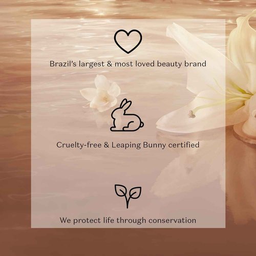 O Boticário Lily Luxury Moisturizing Bundle: Satin Hydrating Body Cream (8.8 oz) & Scented Body Oil (5 oz)