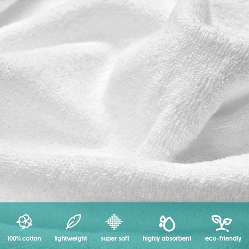 Buryeah 100 Pieces Wash Cloths Bulk Face Cloths Cotton Washcloths Set Hand Towels Absorbent for Bathroom Soft Cleaning Rags for Bath Body Spa Gym Kitchen Dish (12 x 12 Inches)