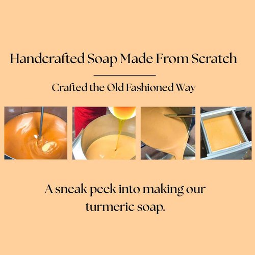 Aspen Kay Naturals Turmeric Soap for Face & Body - With Organic Shea Butter, Chamomile & Calendula - Gentle Turmeric Face Wash, All Skin Types, Made in USA (6 pack)