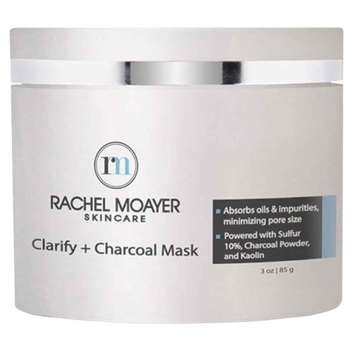 Rachel Moayer Clarify & Charcoal Mask - Detoxifying Charcoal Face Mask for Blackheads & Pore Cleansing, Activated Charcoal Face Mask