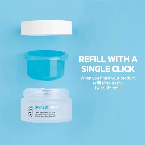 SVR HYALU Biotic Regenerating Face Moisturizer With Hyaluronic Acid, Vitamin C & Probiotics. Intensive Hydration For Normal to Oily Skin. Gel Texture Care, Made In France, 1.7 fl.oz.