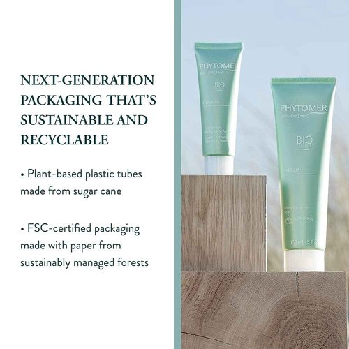 Phytomer Cyfolia Organic Cleansing Cream | Healthy, All-Natural Facial Cleanser | Certified Organic | Gentle Face Cleanser & Makeup Remover | Radiant, Glowing, Softer Skin | 150 ml