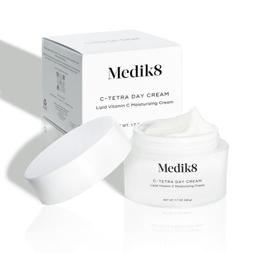 Medik8 C-Tetra Day Cream - Lipid Vitamin C Face Cream - Hydrates, Smoothens and Brightens - Luminous and Lightweight Face Moisturizer - 1.7 oz