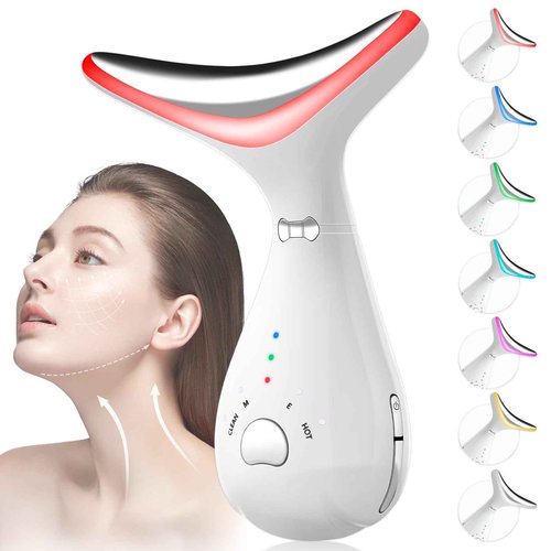 Martvex Facial Massager for Face and Neck - Face S culpting Tool with 7 Color, Christmas Gift for Men and Women, Mothers Day, Fathers Day, Valentine's Day