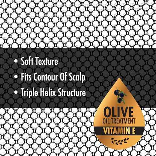DONNA Olive Oil + Vitamin E Treated Deluxe Weaving Net 17.5" x 26", Wig Head Wig Caps for Women, BLACK Color