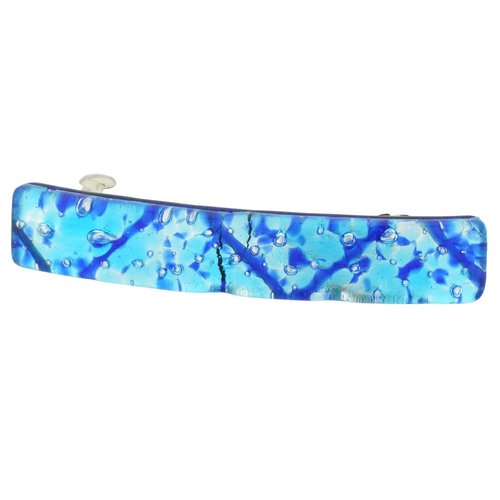 Glass Of Venice Murano Glass Venetian Reflections Hair Clip - Aqua Blue