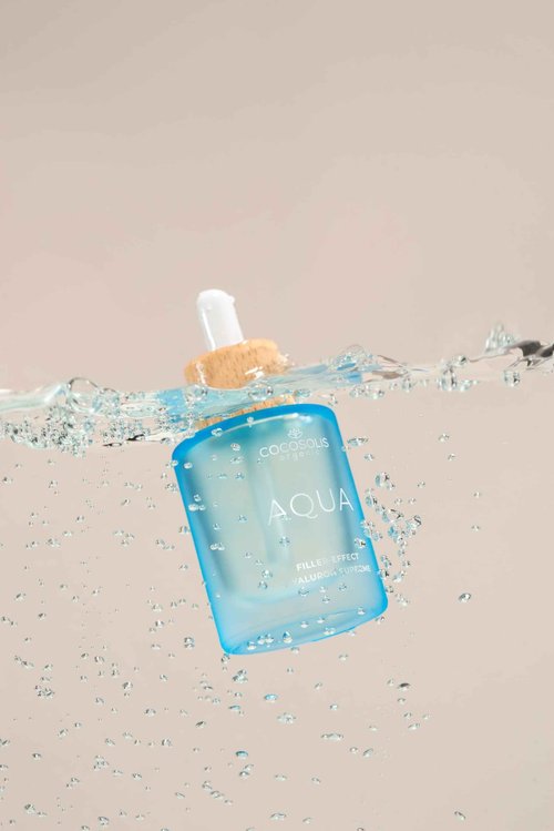 COCOSOLIS AQUA Filler-Effect Hyaluron Supreme facial serum with 8 types of hyaluronic acid and Aquaxyl™, vegan anti-age day care with ultra hydration