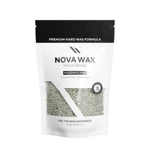 Nova Wax 1000g - Hard Wax Beads for Hair Removal, Unscented Wax Beans Refills for Wax Pot Warmer Professional, Creamy and Elastic formula ideal for Estheticians Waxing Supplies for Salon 2.2 lb Bag