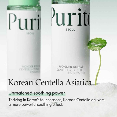 PURITO Seoul Perfect Routine Set for Glass skin (Panthenol Cleanser + Centella Unscented Toner + Serum + Panthenol Cream)