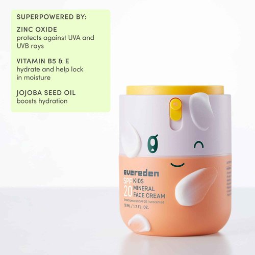Evereden Sports Kids Shampoo with Cleansing Clay and Face Cream with SPF 20 set | Made With Clean and Non-toxic Ingredients | For Kids with Any Hair Type