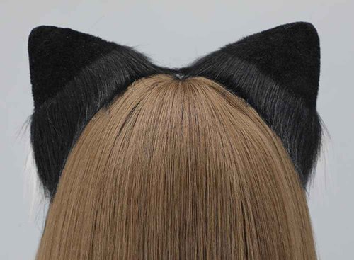 TTYAO REII Handmade Cat Fox Wolf Ears Headband Fluffy Animals Ears Headwear for Christmas Cosplay Costume Accessories (Yellow)
