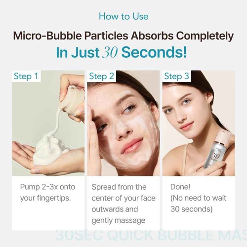 MENOKIN 30 Seconds Quick Bubble Mask [Lift&Moist] Korean Face Mask, Collagen & Hyaluronic acid, Radiance-boosting, Easy to Use,Glass Skin, 3.21 fl.oz