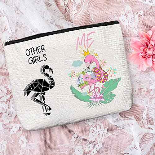 HnoonZ Teenage Girls Gifts,Christmas Gifts for Teenage Girls,Girls Zipper Makeup Bag Cosmetic Pouch,Teenage Girls Travel Toiletry Pouch Organizer Bag,Girls Mini Compact Mirror