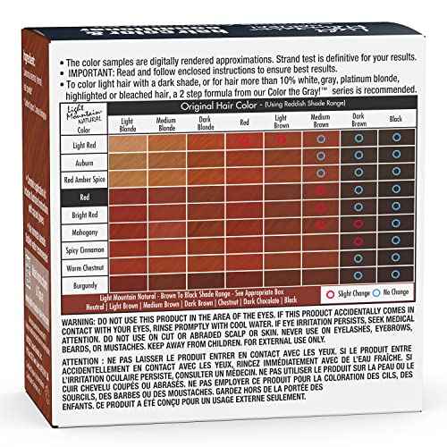 Light Mountain Henna Hair Color & Conditioner ? Red Hair Dye, Organic Henna Leaf Powder and Botanicals, Chemical-Free, Semi-Permanent Hair Color + 4 Hair Clips