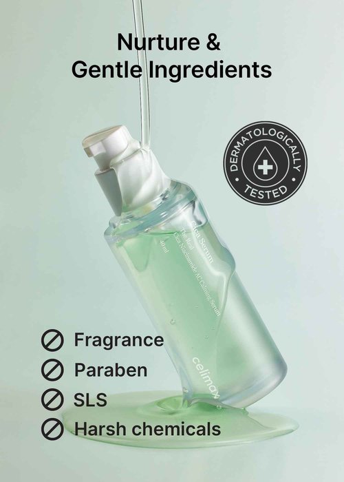 celimax The Real Cica Niacinamide AC Calming Serum 40ml | Hyaluronic Acid Redness Relief Moisturizing Soothing Restoring Serum Mild Formula for Sensitive,Christmas Gift Stocking Stuffers
