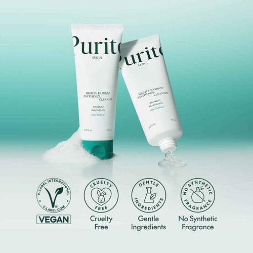 PURITO Seoul Perfect Routine Set for Glass skin (Panthenol Cleanser + Centella Unscented Toner + Serum + Panthenol Cream)