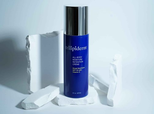 Trilipiderm Beach Lover Bundle - All-Body Moisture Retention Crème & Protective Day Crème Broad Spectrum SPF 30, Sunscreen Lotion Set for Face and Body, Travel Size